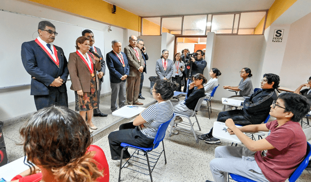 Hubo una fuerte vigilancia en el examen de admisión UNMSM de este sábado 12 de octubre. Foto: UNMSM   