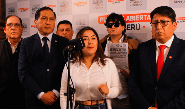 Kelly Portalatino del partido Perú Libre. Foto: X   