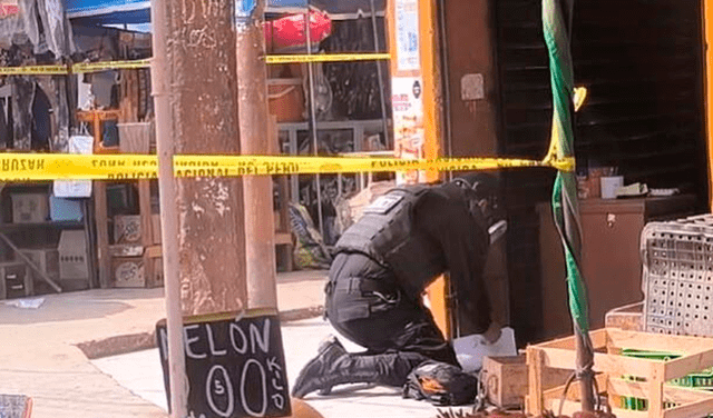 Explosivo dejado en mercado La Libertad de Comas. Foto: difusión   