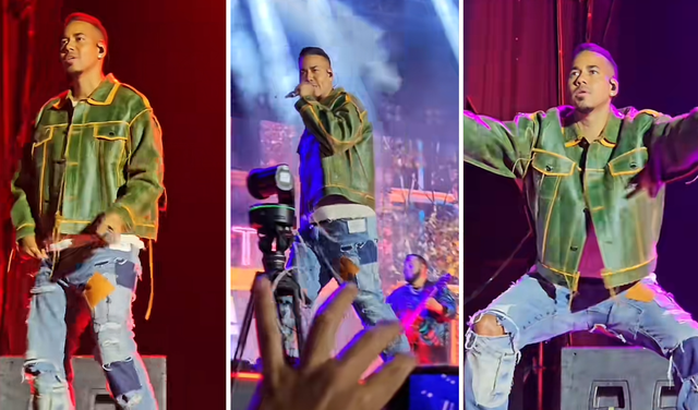  Romeo Santos durante el concierto en Perú. Foto: composición LR/captura de pantalla/@die.lucas/TikTok   