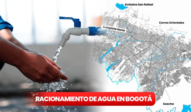  El racionamiento de agua en Bogotá puede coincidir con los turnos y horarios previamente establecidos en octubre. Foto: composición LR/ X/Raúl Zamora Villalobos 