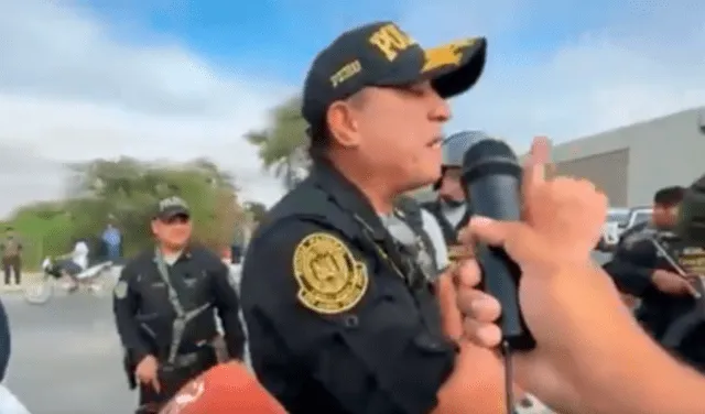 El general PNP Manuel Farías advirtió con detener a los manifestantes. Foto: difusión   