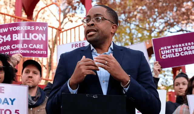 Zellnor Myrie se postula como demócrata en la carrera por la alcaldía de 2025. Foto: Fox 5 Zellnor Myrie se postula como demócrata en la carrera por la alcaldía de 2025. Foto: Fox 5