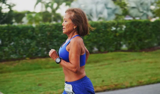  Jeannie Rice corriendo en el maratón de Boston Foto: Runners World   