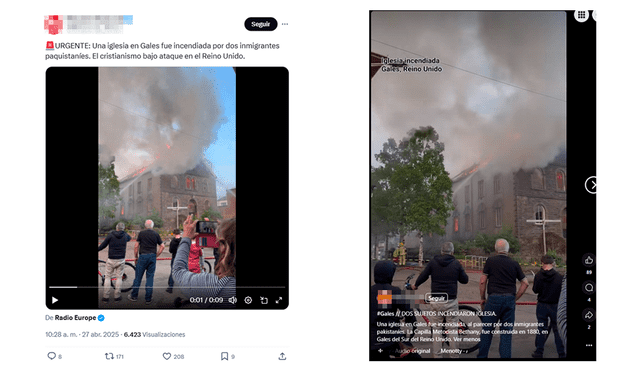 <em> Publicaciones desinformativas por las redes de Instagram y Facebook. Foto: capturas de pantalla.</em>   