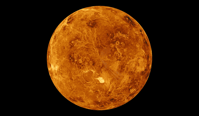 La atmósfera de Venus está llena de dióxido de carbono, que provoca el efecto invernadero. Foto: NASA