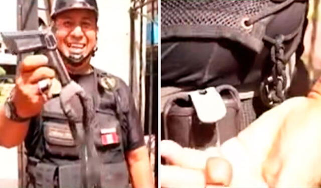  La pistola consistía en una honda confeccionada en madera con forma de pistola y las balas eran piedras pequeñas. Foto: composición LR/ TikTok / @selvaticodeapie   