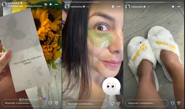  Natalia Salas en los preparativos de su boda con Sergio Coloma. Foto: composición LR/Instagram   