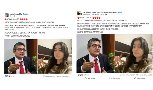 <em> Publicaciones desinformativas por la red social de Facebook. Foto: capturas de pantalla</em>   