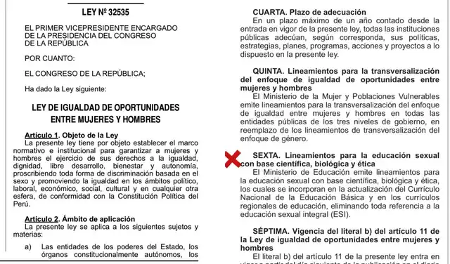 La ley fue firmada por el primer vicepresidente del Congreso, Fernando Rospigliosi, y el segundo vicepresidente, Waldemar Cerrón. Fotos: El Peruano.   