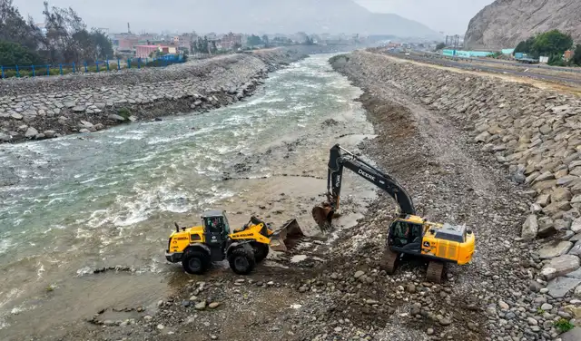  Obras de prevención de la MML ante alerta de desbordes. Foto: difusión    