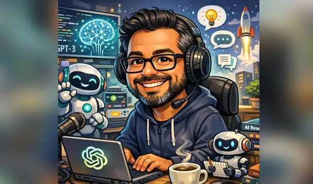 Caricatura creada con IA. Foto: ChatGPT    