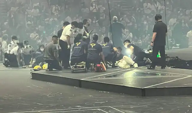  Accidente de Ah Mo en concierto de MIRROR desató el pánico entre los asistentes. Foto: 圖源/Facebook 