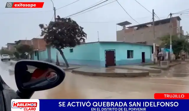 Calles de La Esperanza quedaron inundadas tras lluvias en marzo de 2025. Foto: Exitosa   
