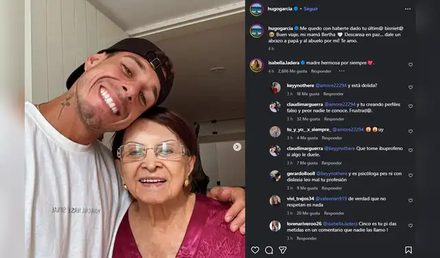 Publicación de Hugo García. Foto: Instagram Publicación de Hugo García. Foto: Instagram