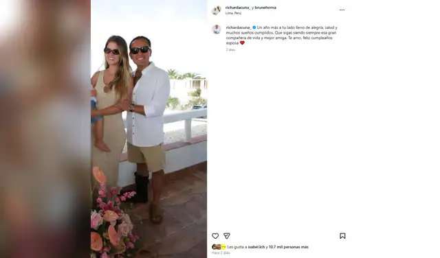 Mensaje de Richard Acuña a Brunella Horna