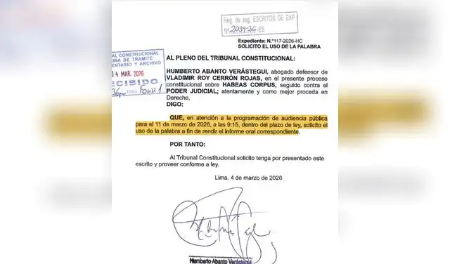 Vladimir Cerrón comparecerá en la audiencia pública por el caso 'Los Dinámicos del Centro'.