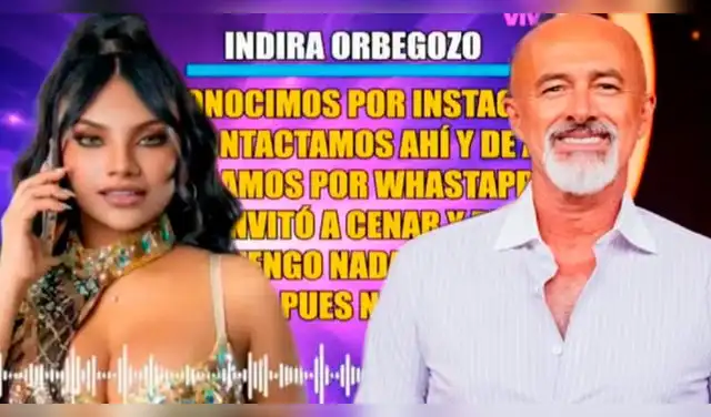 Carlos Alcántara fue ampayado besando a la cantante Indira Orbegozo.