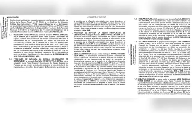 Decisión de la ANC sobre Rafael Vela y José DOmingo Pérez