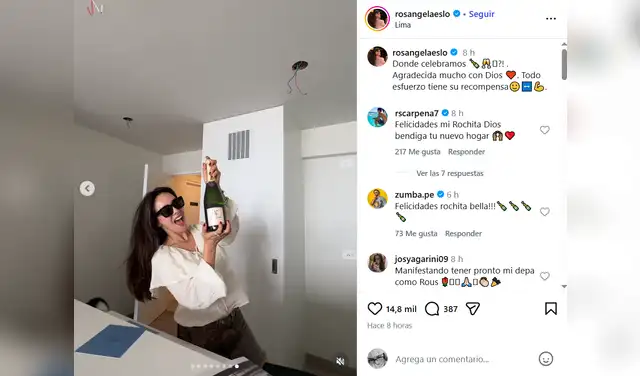 Post de Rosángela Espinoza en Instagram. Foto: rosangelaeslo  