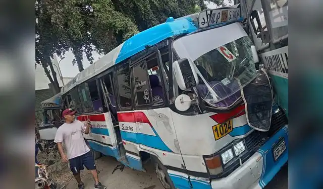 Unidad de Nor Lima fue impactada por un compañero en la parte posterior.