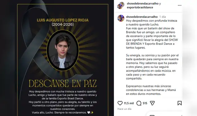 Comunicado del equipo de Brenda Carvalho Comunicado del equipo de Brenda Carvalho