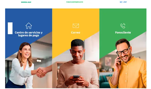 Canales de atención Pluz Energía Perú.