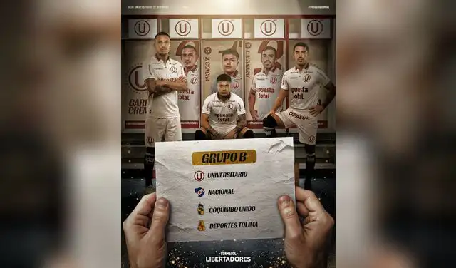 Grupo de Universitario en la Copa Libertadores 2026. Foto: Twitter/Universitario de Deportes Grupo de Universitario en la Copa Libertadores 2026. Foto: Twitter/Universitario de Deportes