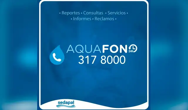 Número de Aquafono de Sedapal.