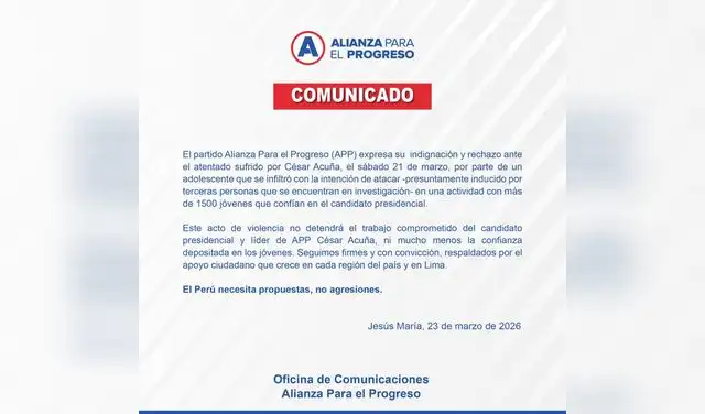 Comunicado de APP