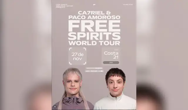 El dúo argentino llega a Lima en noviembre de 2026