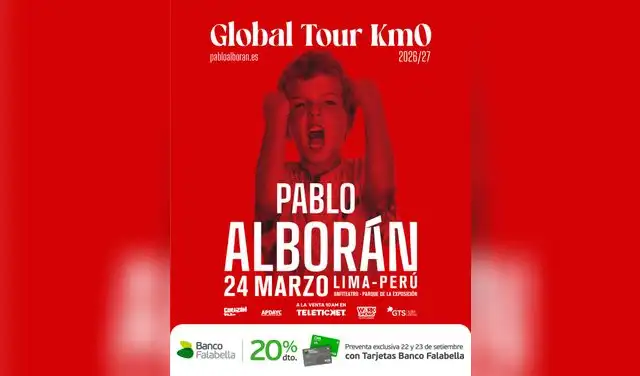 Pablo Alborán confirma concierto en Lima 2026