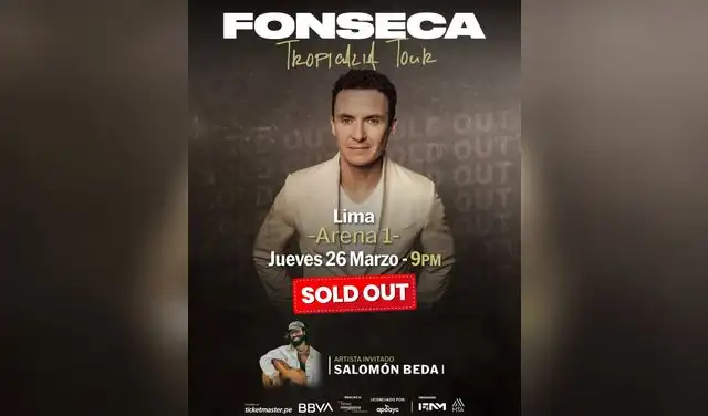 Concierto de Fonseca en Lima ya es sold out.