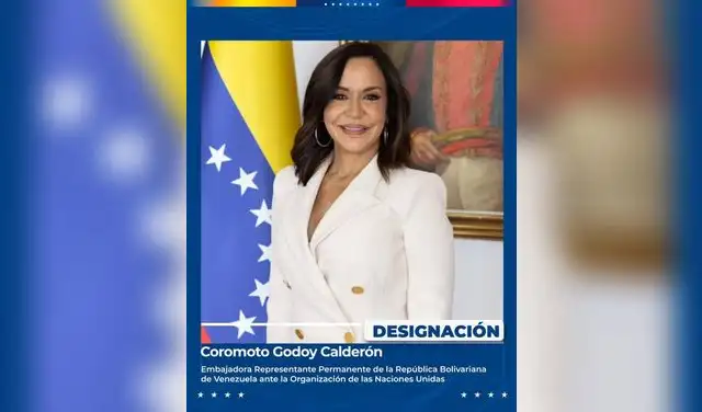 Nueva representante de Venezuela ante la ONU, Coromoto Godoy Calderón. Foto: X | Delcy Rodríguez