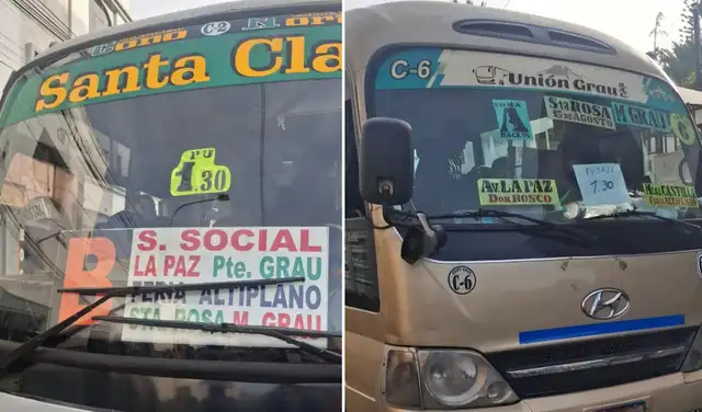 Unidades de transporte público subieron precio del pasaje a S/1,30. Foto: Mirelia Quispe/LR Unidades de transporte público subieron precio del pasaje a S/1,30. Foto: Mirelia Quispe/LR