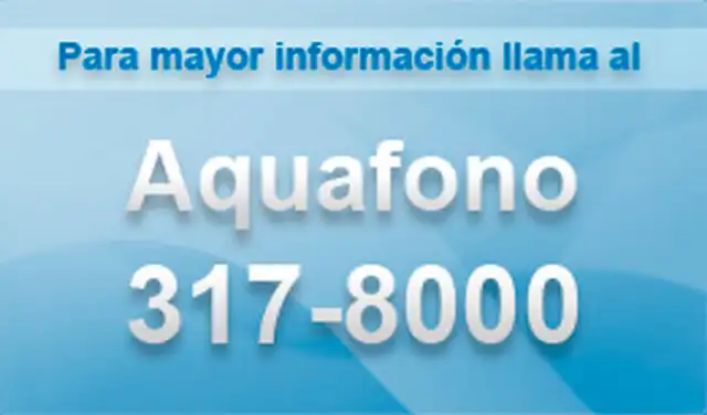 Usuarios pueden comunicarse con Aquafono para realizar consultas sobre cortes de agua.
