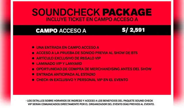 BTS entradas