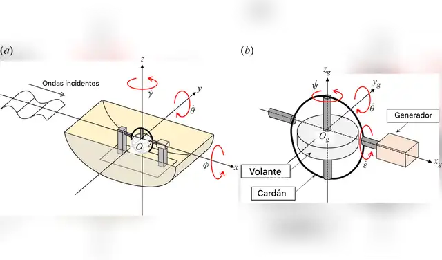 Las olas mueven la estructura flotante y ese movimiento hace girar un mecanismo interno que se transforma en electricidad.