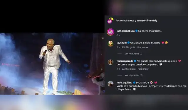 Ernesto Pimentel se despide de Manolo Rojas en redes. Foto: Instagram.