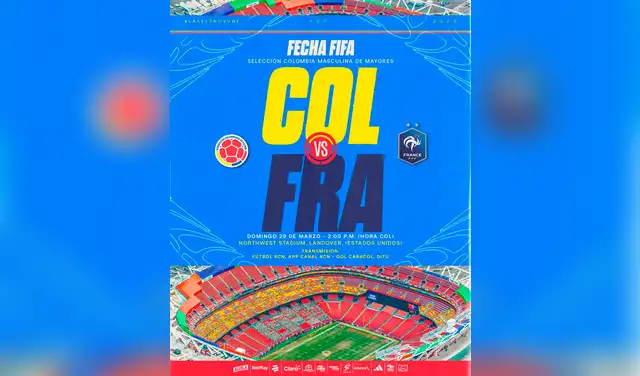 Colombia y Francia jugarán en Estados Unidos. Foto: Selección Colombiana  