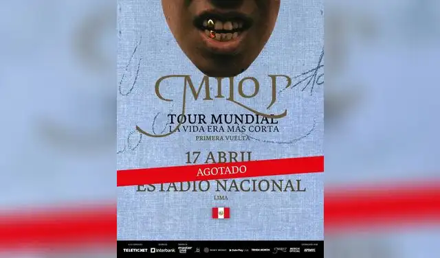 Concierto de Milo J en el Estadio Nacional es sold out. Foto: difusión.