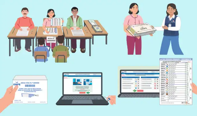 Diversos momentos durante el escrutinio en las elecciones 2026. Diversos momentos durante el escrutinio en las elecciones 2026.