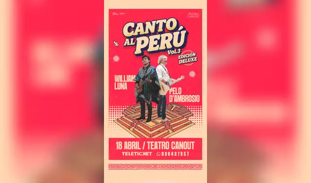 William Luna y Pelo D’Ambrosio juntos en el Teatro Canout. Foto: difusión.