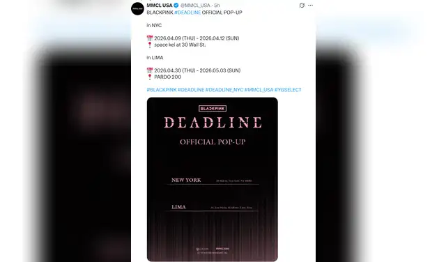 Fechas de la pop-up de BLACKPINK en Perú