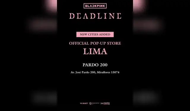Pop-up de BLACKPINK en Perú. Foto: YG Select