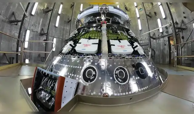 La nave espacial Orión, destinada a la misión lunar Artemis II. Foto: NASA   