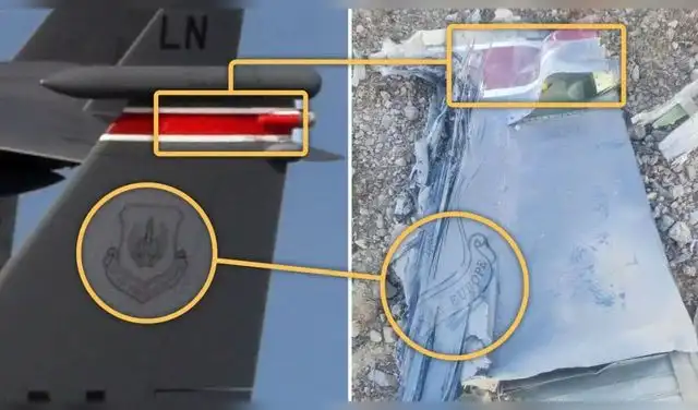 Imágenes del caza F-15E de Estados Unidos derribado por Irán. Foto: CNN