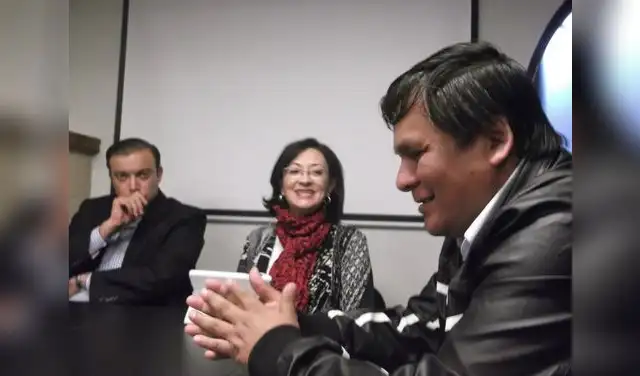 Íntimos. Pier Figari Mendoza (actual candidato), Ana Herz y Marcos Pichilingüe (candidato). Foto: difusión Íntimos. Pier Figari Mendoza (actual candidato), Ana Herz y Marcos Pichilingüe (candidato). Foto: difusión