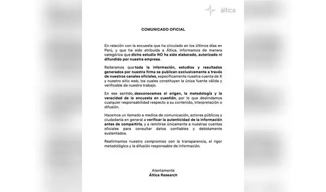Comunicado de Áltica
