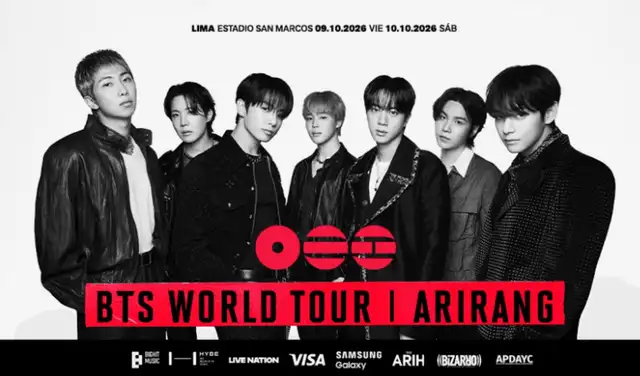 Cartel oficial de los conciertos de BTS en la web de Ticketmaster. Foto: Ticketmaster. Cartel oficial de los conciertos de BTS en la web de Ticketmaster. Foto: Ticketmaster.